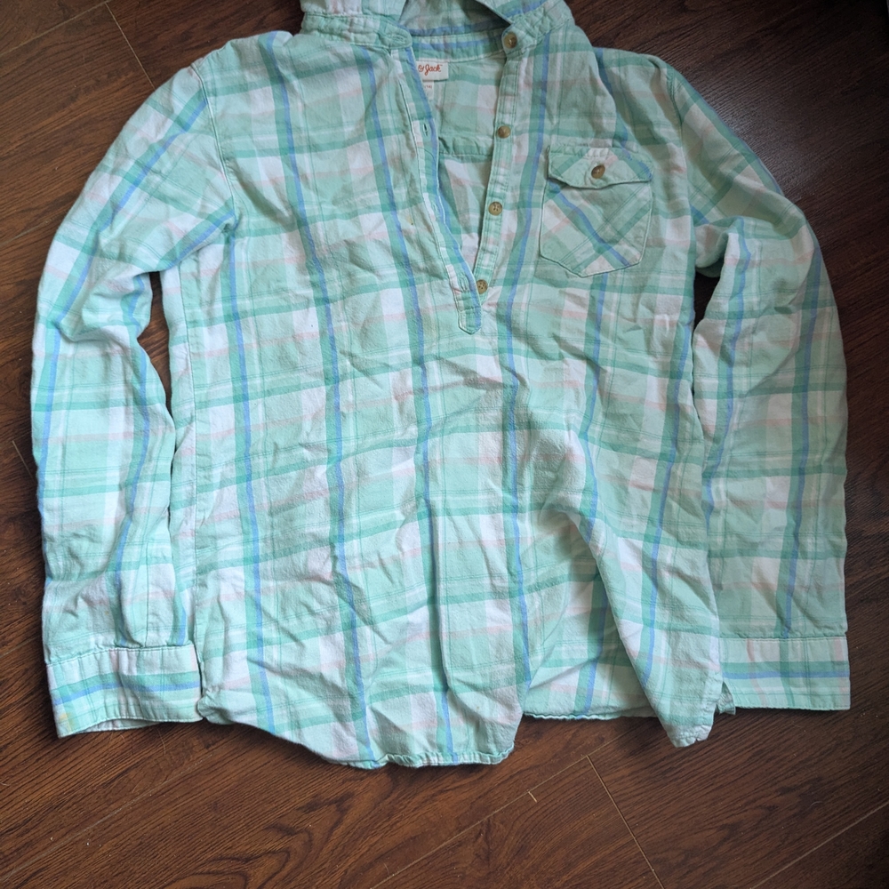 Light Blue Plaid Men's Shirt